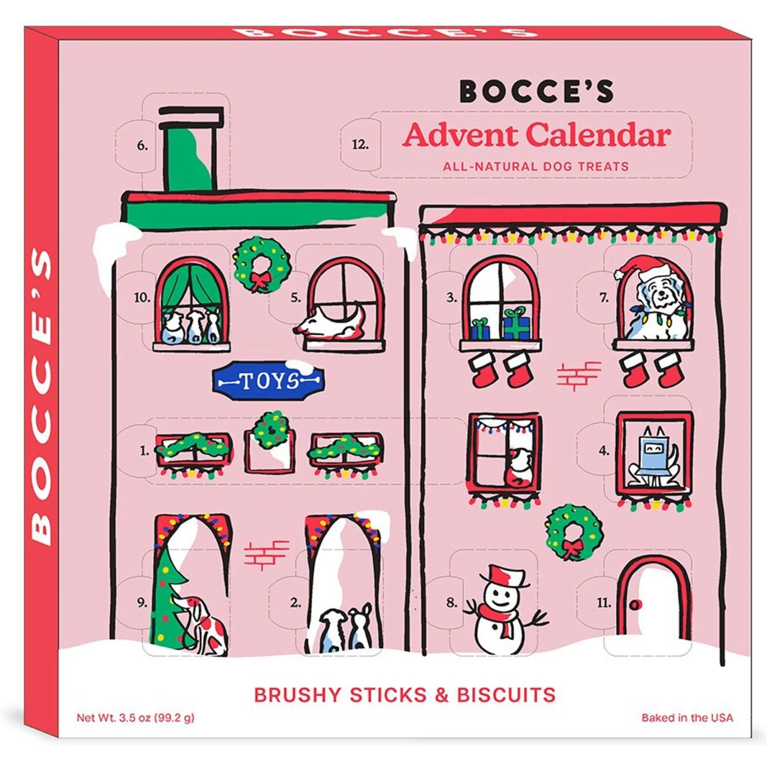 Bocce's Bakery 12 Day Advent Calendar Soft & Chewy Dog Treats, 3.5-oz Bag 1 Bocce's Bakery 12 Day Advent Calendar Soft & Chewy Dog Treats, 3.5-oz Bag
