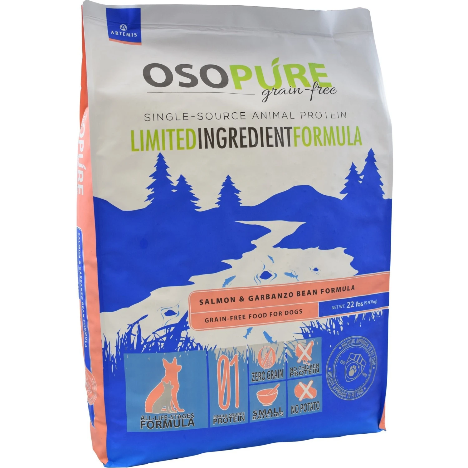 Artemis Osopure Salmon & Garbanzo Bean Formula Grain-Free Dry Dog Food 1 Artemis Osopure Salmon & Garbanzo Bean Formula Grain-Free Dry Dog Food