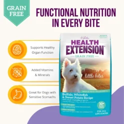 Health Extension Grain-Free Little Bites Buffalo & Whitefish Recipe Dry Dog Food -ROYAL CANIN Shop 105297 PT3. AC SS1800 V1595619952