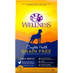 Wellness Grain-Free Complete Health Large Breed Adult Deboned Chicken & Chicken Meal Recipe Dry Dog Food