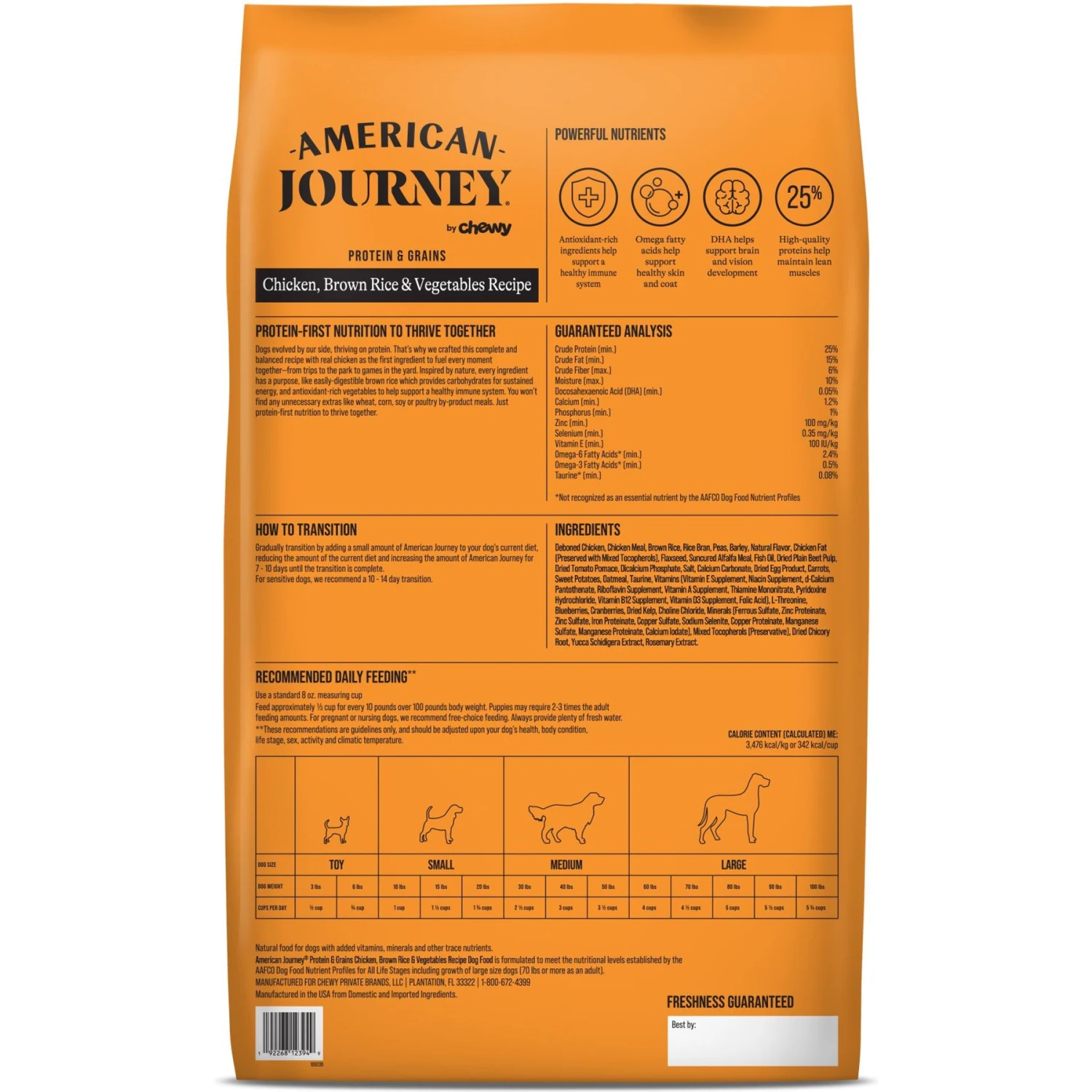 American Journey Protein & Grains Chicken, Brown Rice & Vegetables Recipe Dry Dog Food 2 American Journey Protein & Grains Chicken, Brown Rice & Vegetables Recipe Dry Dog Food - Image 2