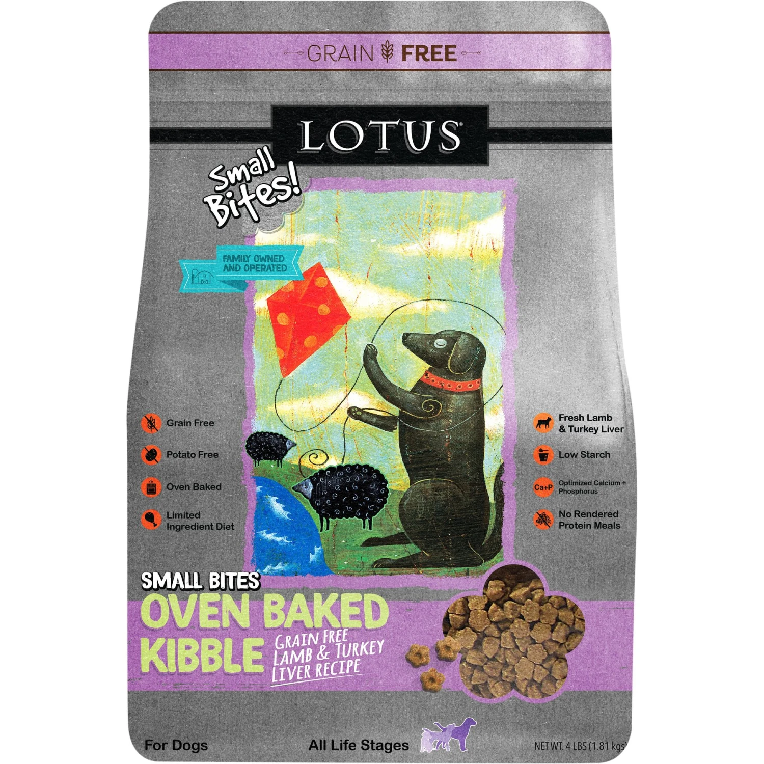Lotus Oven-Baked Small Bites Grain-Free Lamb & Turkey Liver Dry Dog Food 1 Lotus Oven-Baked Small Bites Grain-Free Lamb & Turkey Liver Dry Dog Food