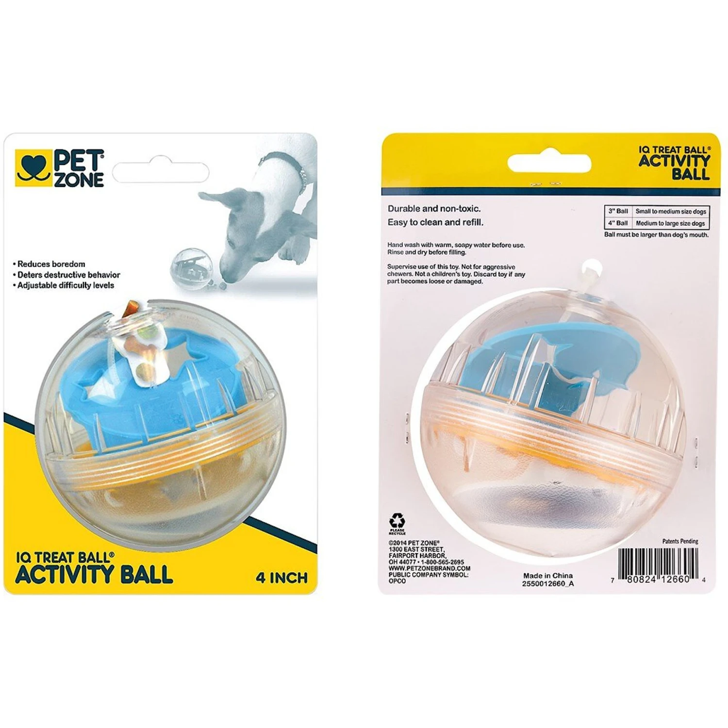 Pet Zone IQ Treat Dispenser Ball Dog Toy 7 Pet Zone IQ Treat Dispenser Ball Dog Toy - Image 7