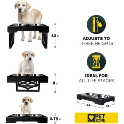 Pet Zone Designer Diner Adjustable Elevated Dog & Cat Bowls, 7-cup -ROYAL CANIN Shop 115664 PT2. AC SS1800 V1639016588