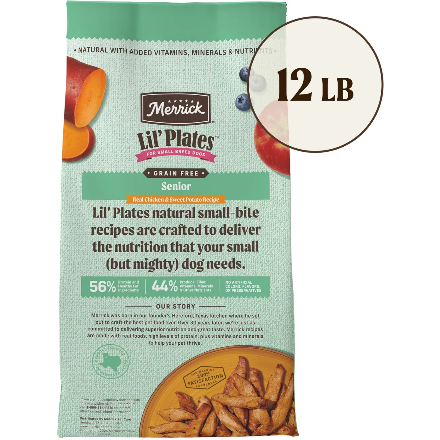 Merrick Lil' Plates Grain-Free Small Breed Dry Dog Food Senior Real Chicken + Sweet Potato Recipe 3 Merrick Lil' Plates Grain-Free Small Breed Dry Dog Food Senior Real Chicken + Sweet Potato Recipe - Image 3