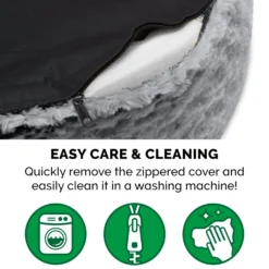 FurHaven Ultra Plush Oval Bolster Cat & Dog Bed With Removable Cover -ROYAL CANIN Shop 123326 PT5. AC SS1800 V1693936005