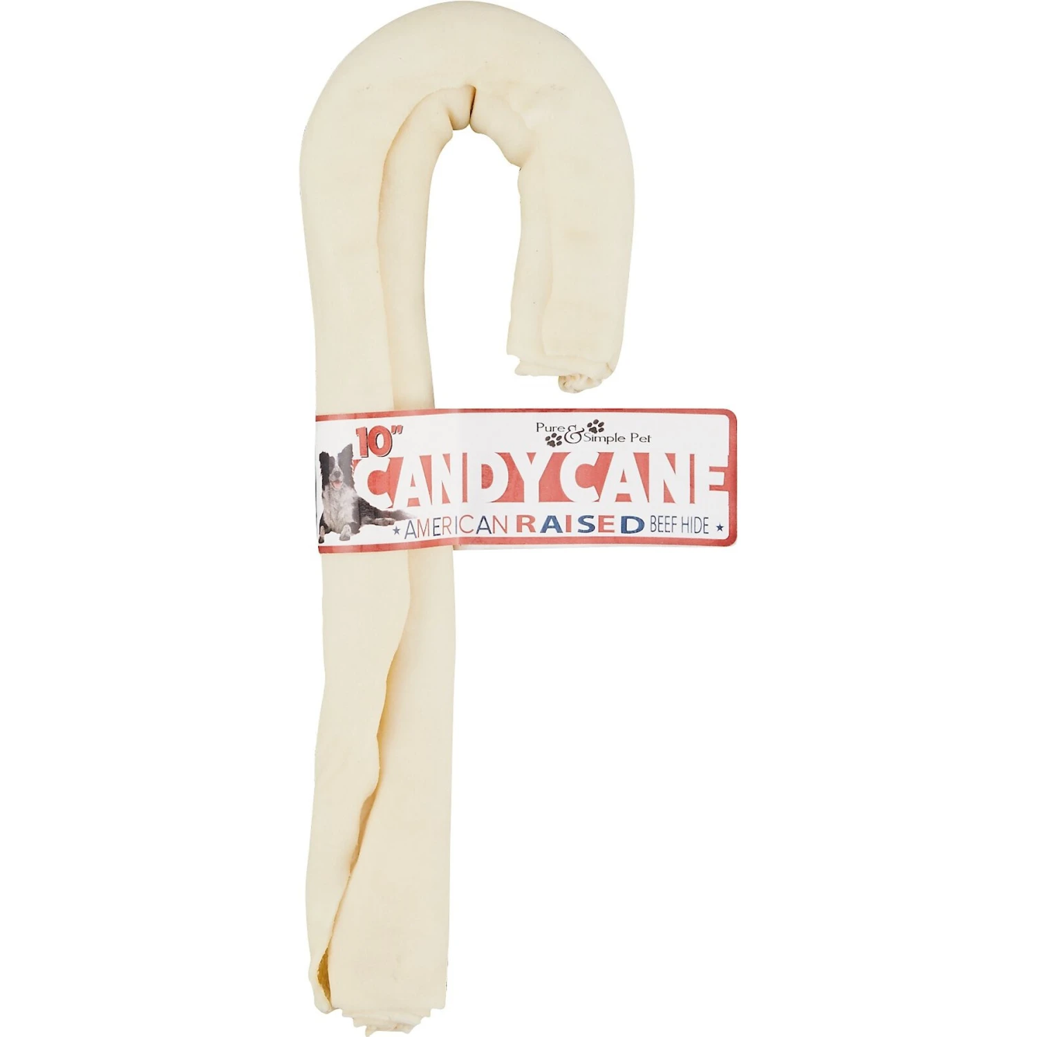Pure & Simple Pet Rawhide Candy Cane Dog Treat 1 Pure & Simple Pet Rawhide Candy Cane Dog Treat