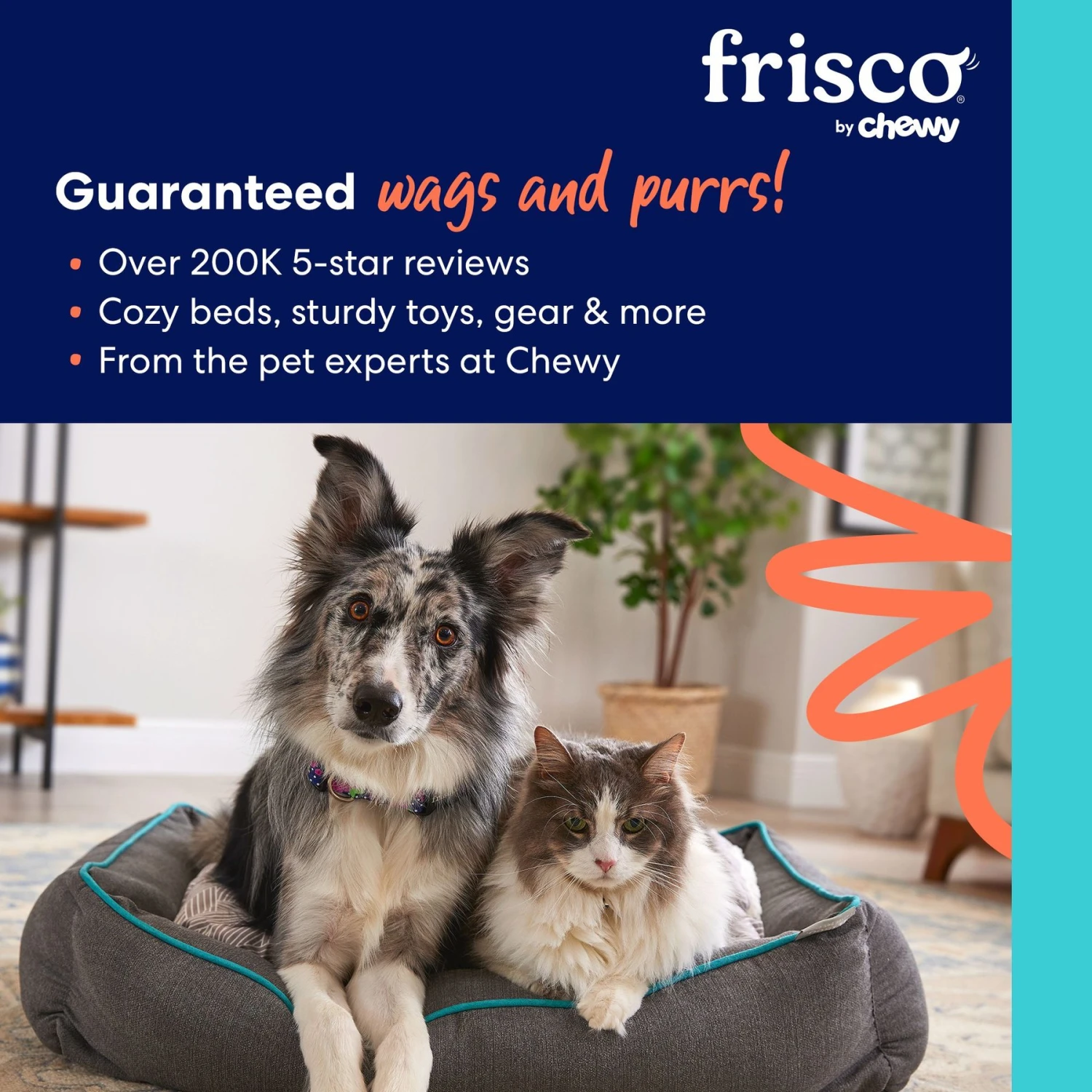 Frisco Plush Orthopedic Bolster Dog Bed W/Removable Cover 6 Frisco Plush Orthopedic Bolster Dog Bed W/Removable Cover - Image 6