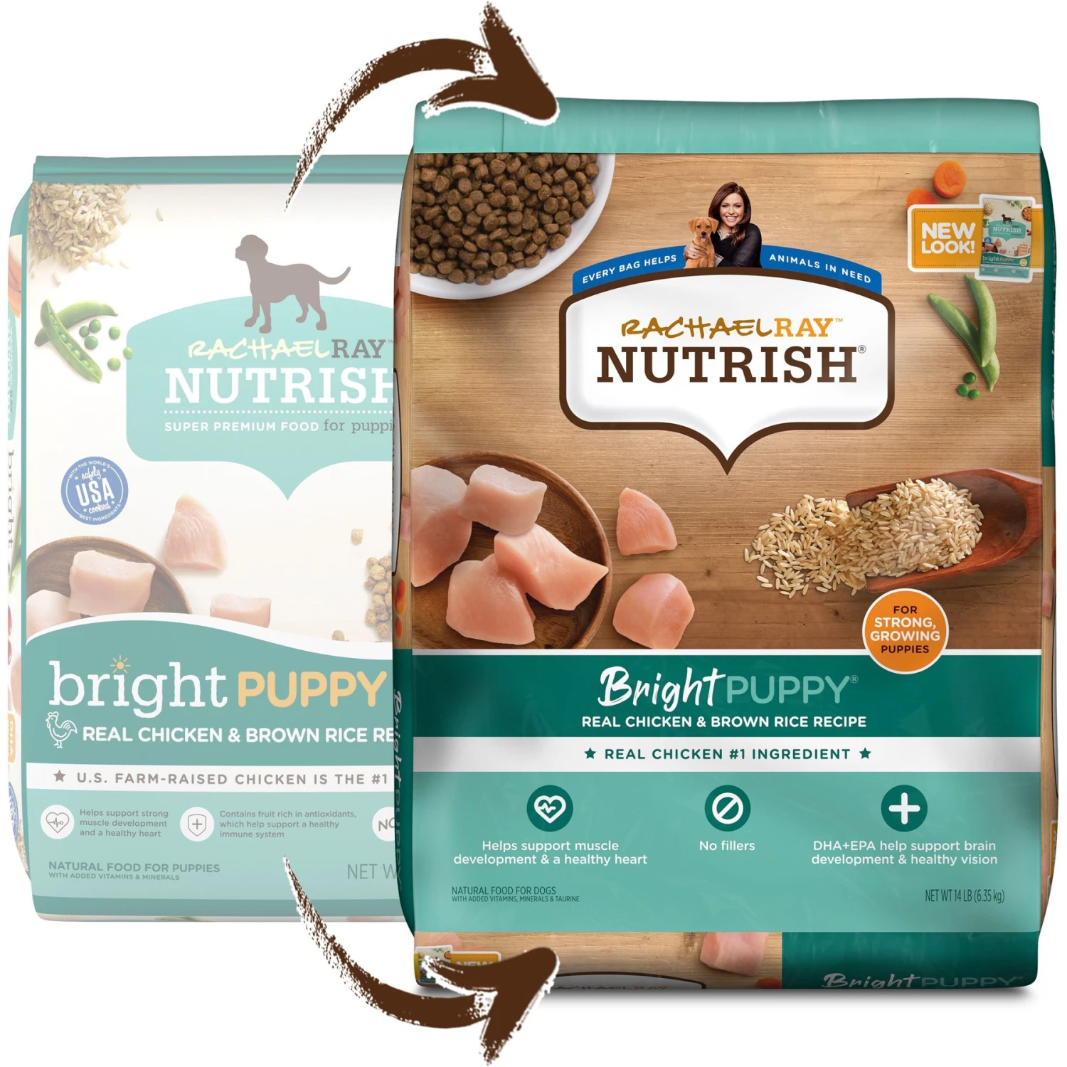 Rachael Ray Nutrish Bright Puppy Natural Real Chicken & Brown Rice Recipe Dry Dog Food 2 Rachael Ray Nutrish Bright Puppy Natural Real Chicken & Brown Rice Recipe Dry Dog Food - Image 2