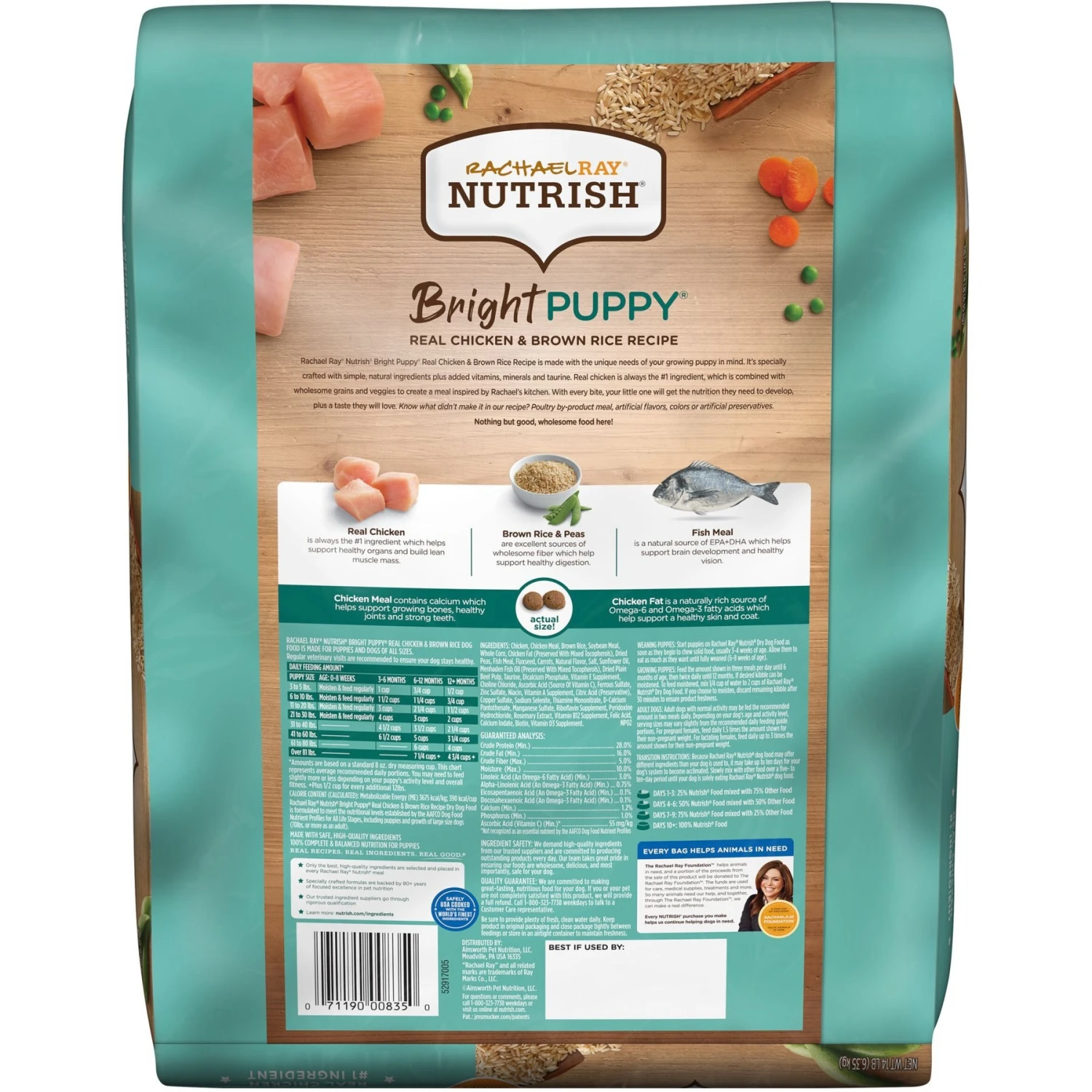 Rachael Ray Nutrish Bright Puppy Natural Real Chicken & Brown Rice Recipe Dry Dog Food 3 Rachael Ray Nutrish Bright Puppy Natural Real Chicken & Brown Rice Recipe Dry Dog Food - Image 3