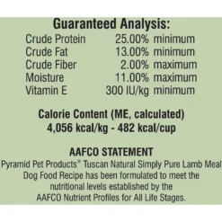Tuscan Natural Simply Pure Lamb Meal Limited Ingredient Dry Dog Food -ROYAL CANIN Shop 130944 PT4. AC SS1800 V1549478534