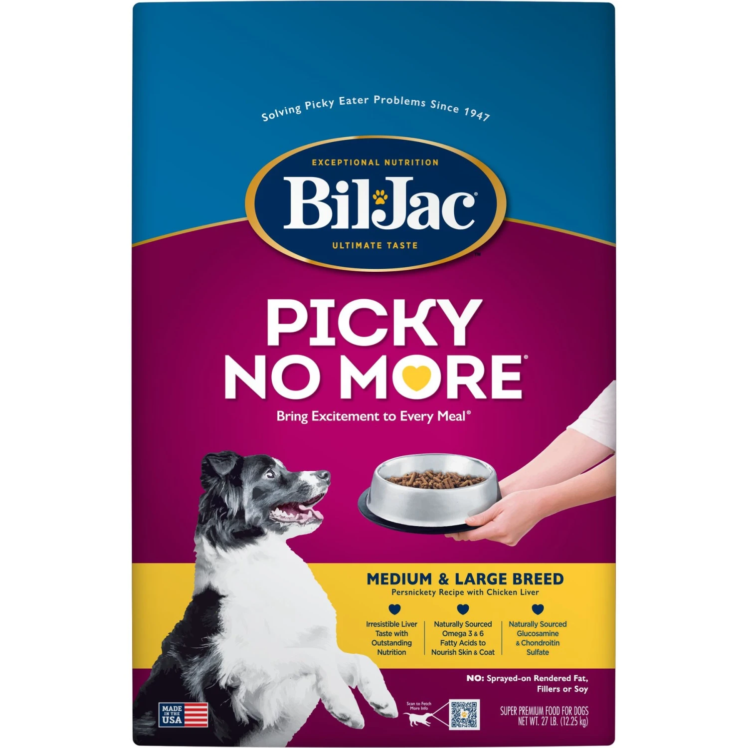 Bil-Jac Picky No More Medium & Large Breed Chicken Liver Recipe Dry Dog Food 1 Bil-Jac Picky No More Medium & Large Breed Chicken Liver Recipe Dry Dog Food