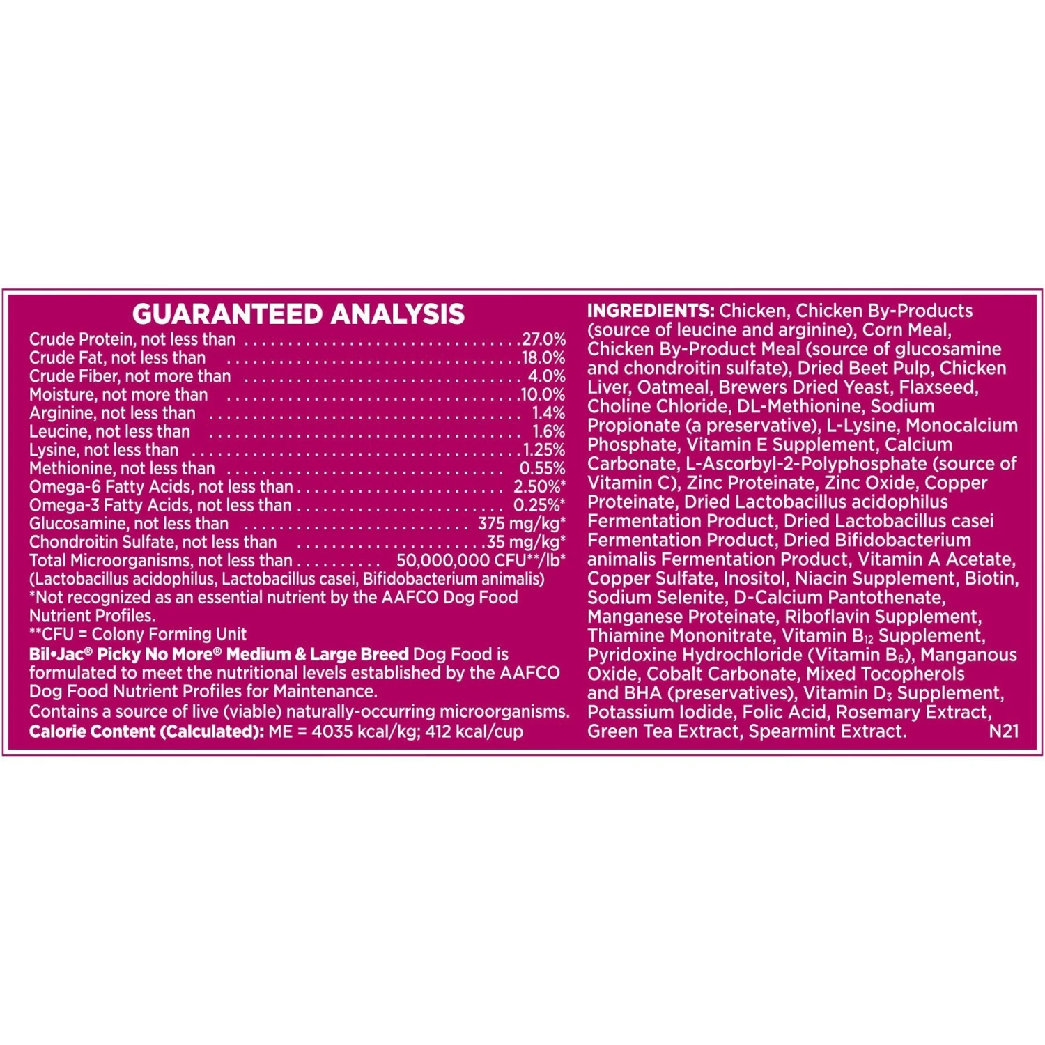 Bil-Jac Picky No More Medium & Large Breed Chicken Liver Recipe Dry Dog Food 5 Bil-Jac Picky No More Medium & Large Breed Chicken Liver Recipe Dry Dog Food - Image 5