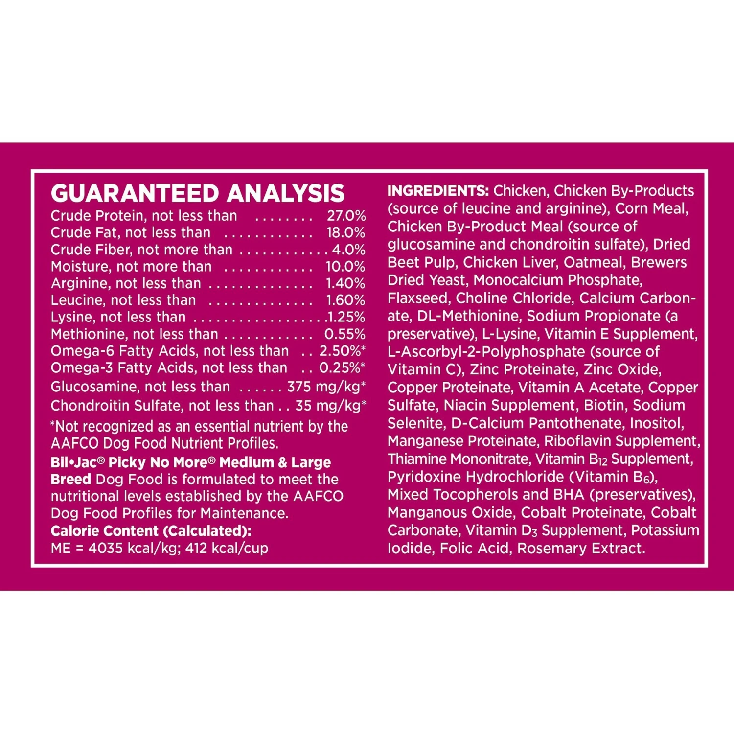 Bil-Jac Picky No More Medium & Large Breed Chicken Liver Recipe Dry Dog Food 7 Bil-Jac Picky No More Medium & Large Breed Chicken Liver Recipe Dry Dog Food - Image 7