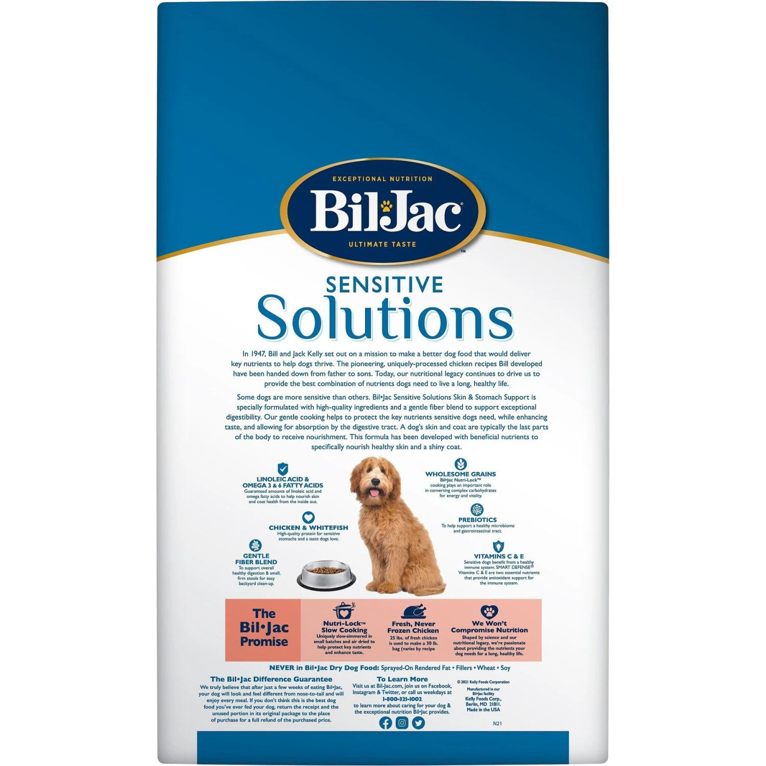 Bil-Jac Sensitive Solutions Chicken & Whitefish Recipe Dry Dog Food 2 Bil-Jac Sensitive Solutions Chicken & Whitefish Recipe Dry Dog Food - Image 2