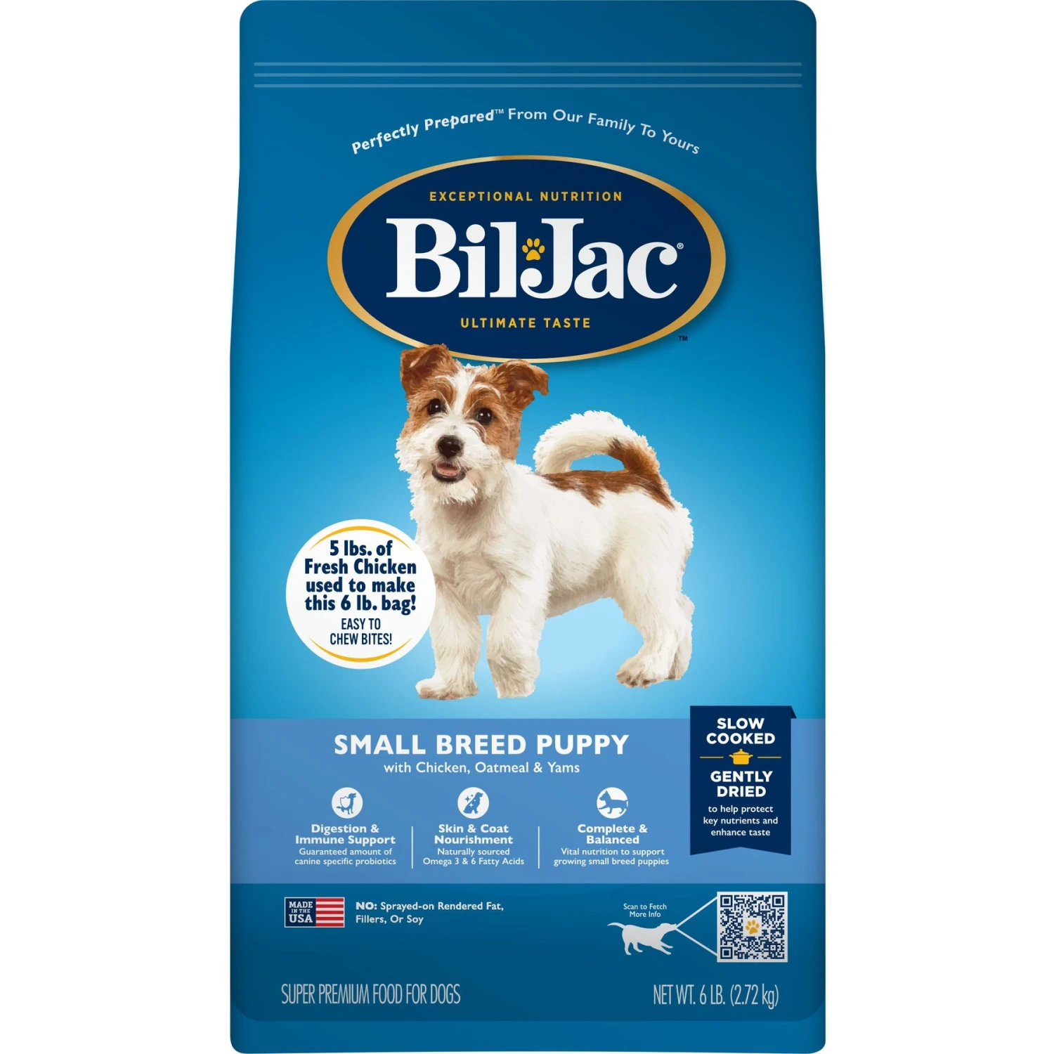 Bil-Jac Small Breed Puppy Chicken, Oatmeal & Yam Recipe Dry Dog Food 1 Bil-Jac Small Breed Puppy Chicken, Oatmeal & Yam Recipe Dry Dog Food