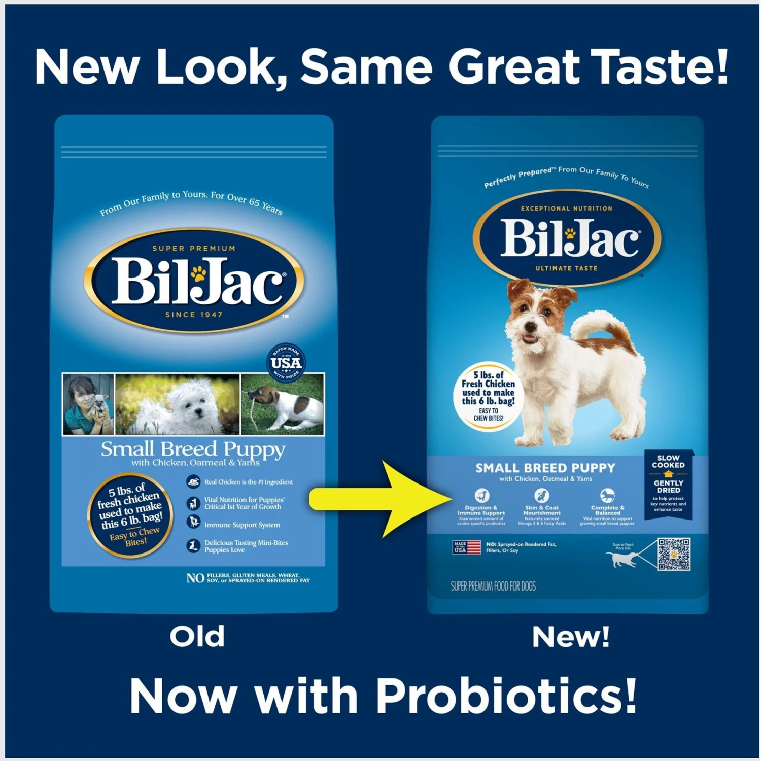 Bil-Jac Small Breed Puppy Chicken, Oatmeal & Yam Recipe Dry Dog Food 2 Bil-Jac Small Breed Puppy Chicken, Oatmeal & Yam Recipe Dry Dog Food - Image 2