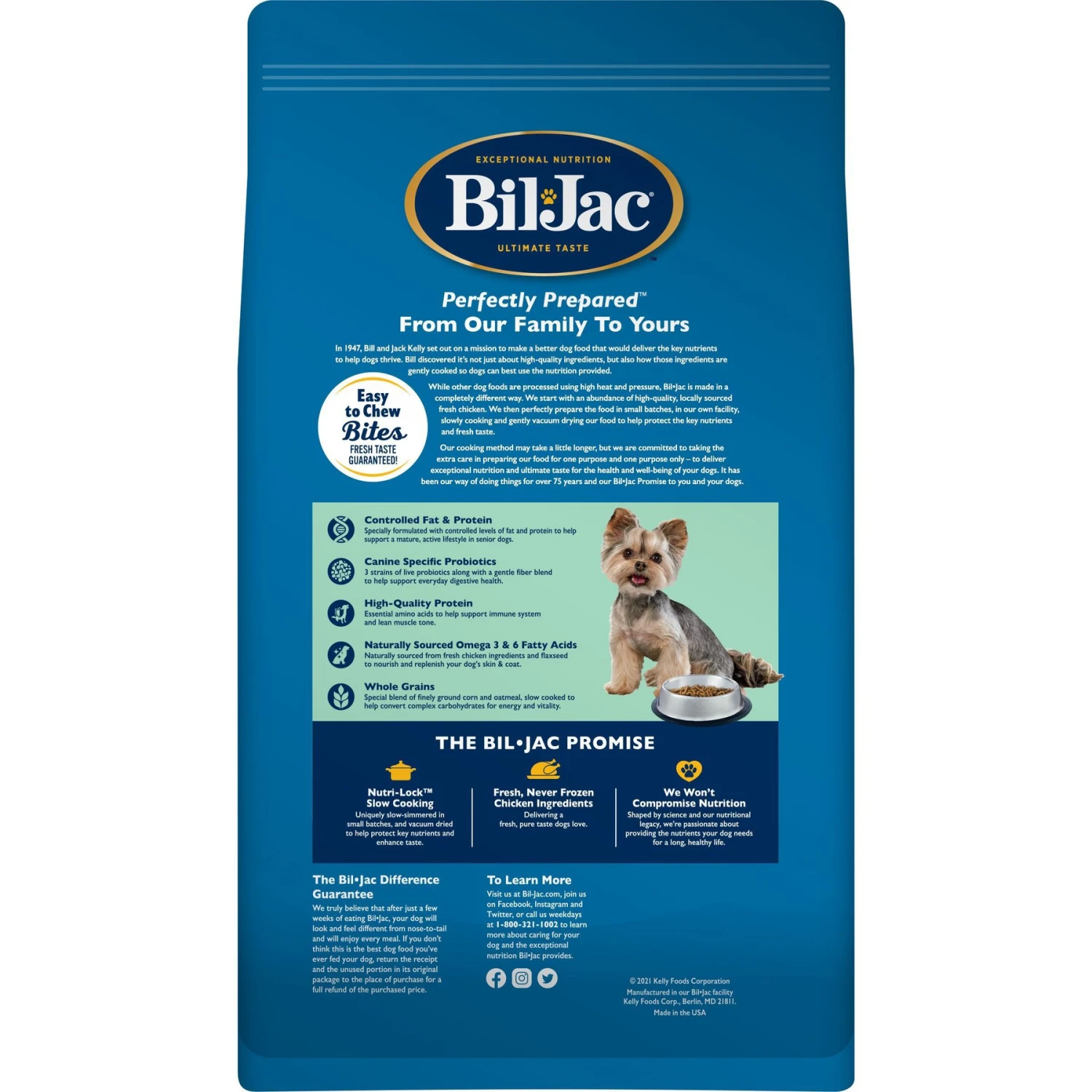 Bil-Jac Small Breed Senior Chicken, Oatmeal & Yam Recipe Dry Dog Food 3 Bil-Jac Small Breed Senior Chicken, Oatmeal & Yam Recipe Dry Dog Food - Image 3
