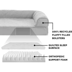 FurHaven Quilted Orthopedic Sofa Cat & Dog Bed With Removable Cover -ROYAL CANIN Shop 145024 PT5. AC SS1800 V1606783656