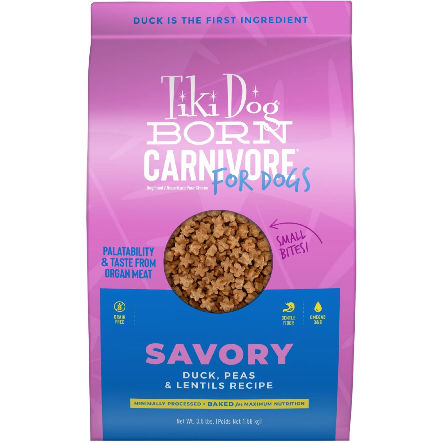 Tiki Dog Born Carnivore Savory Duck, Peas & Lentils, Baked Dry Dog Food 1 Tiki Dog Born Carnivore Savory Duck, Peas & Lentils, Baked Dry Dog Food