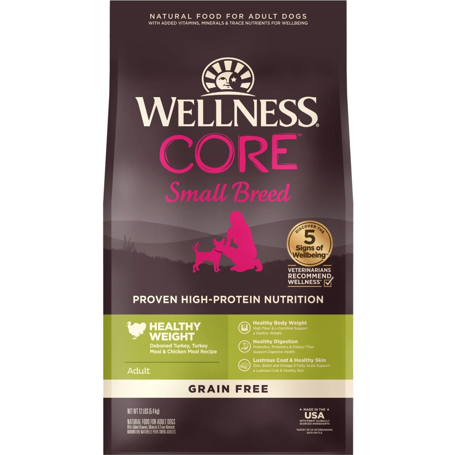 Wellness CORE Grain-Free Small Breed Healthy Weight Deboned Turkey Recipe Dry Dog Food 1 Wellness CORE Grain-Free Small Breed Healthy Weight Deboned Turkey Recipe Dry Dog Food