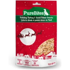 PureBites Holiday Turkey & Sweet Potato Freeze-Dried Dog Treats, 2.5-oz Bag