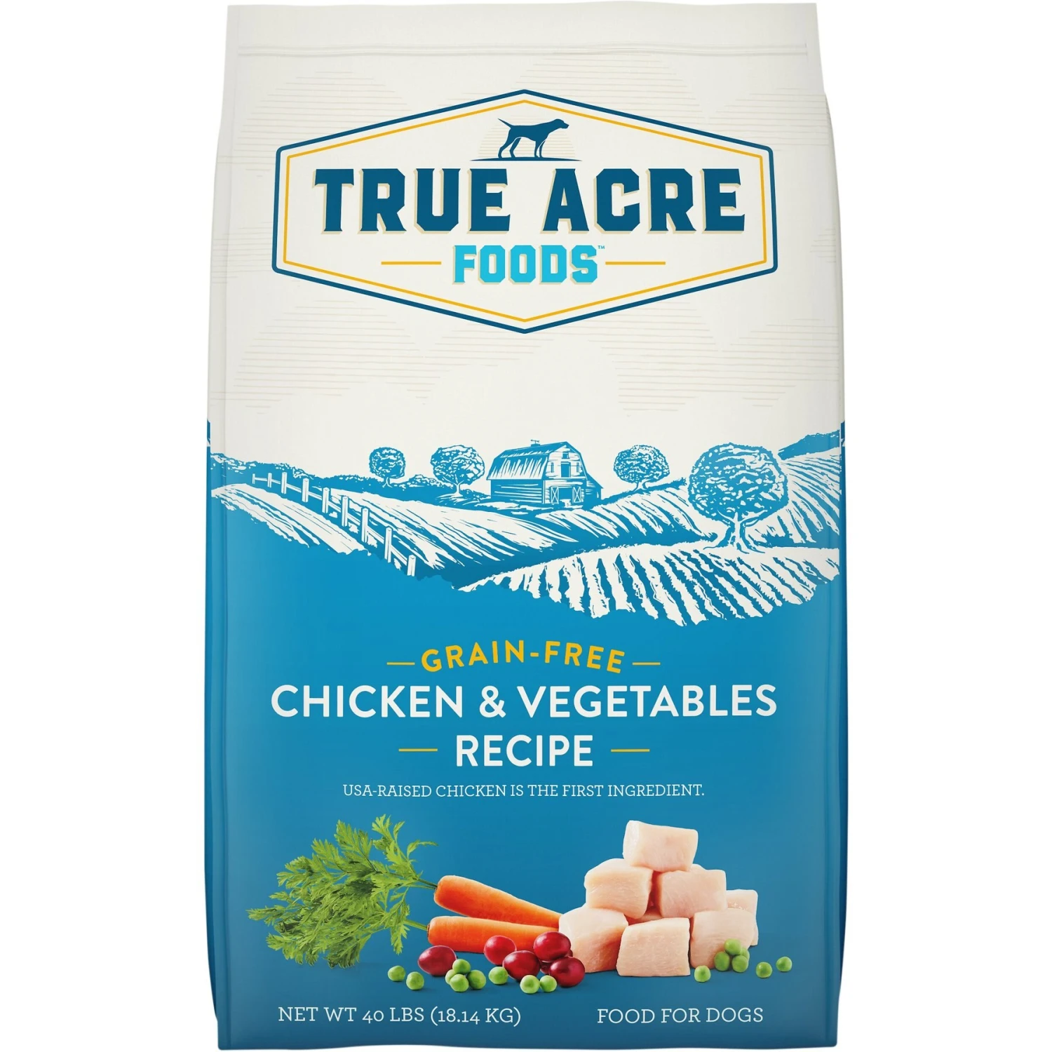 True Acre Foods Grain-Free Chicken & Vegetable Dry Dog Food 1 True Acre Foods Grain-Free Chicken & Vegetable Dry Dog Food