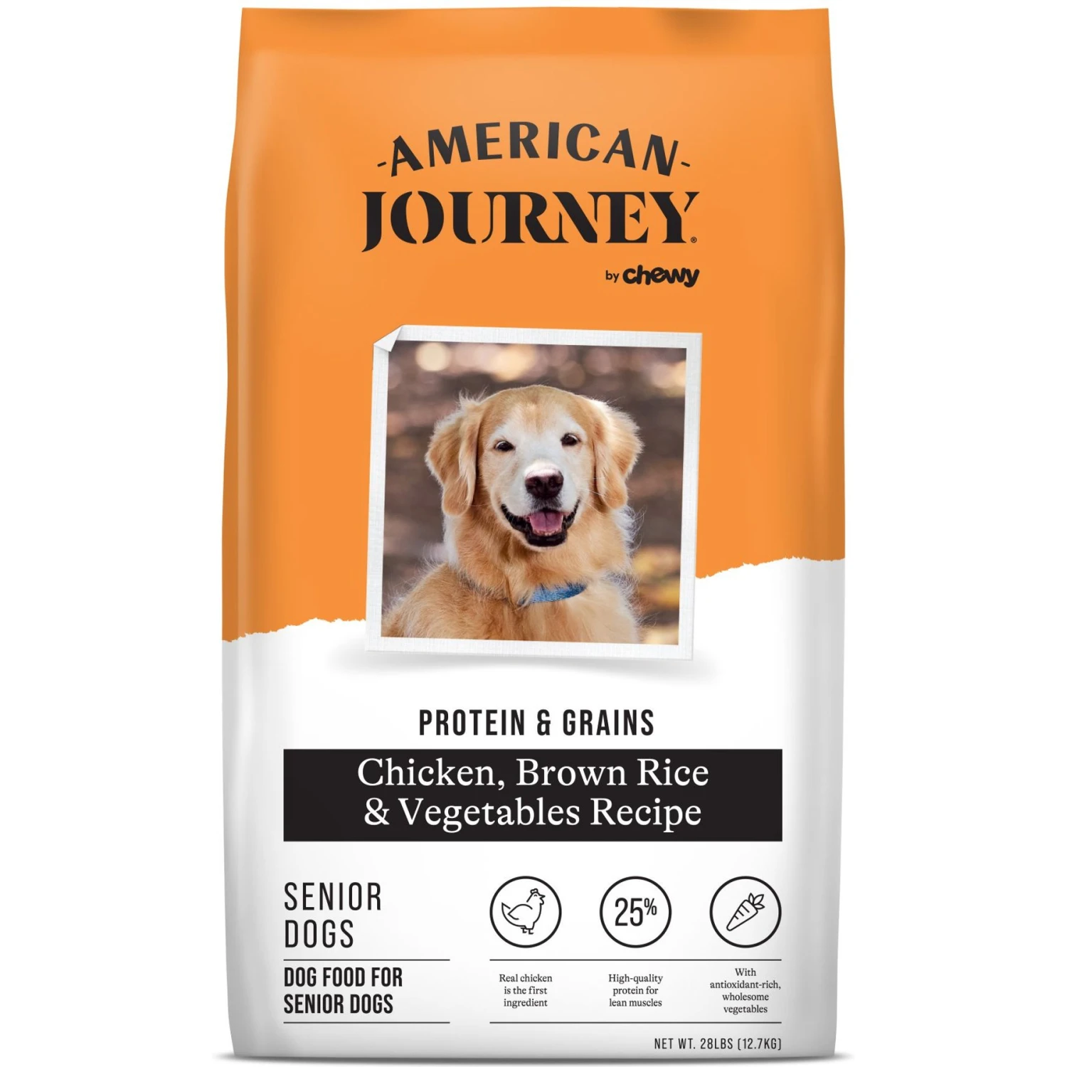 American Journey Protein & Grains Senior Chicken, Brown Rice & Vegetables Recipe Dry Dog Food 1 American Journey Protein & Grains Senior Chicken, Brown Rice & Vegetables Recipe Dry Dog Food