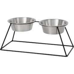 Frisco Pyramid Elevated Stainless Steel Double Diner Dog & Cat Bowl -ROYAL CANIN Shop 159884 PT2. AC SS1800 V1583424781