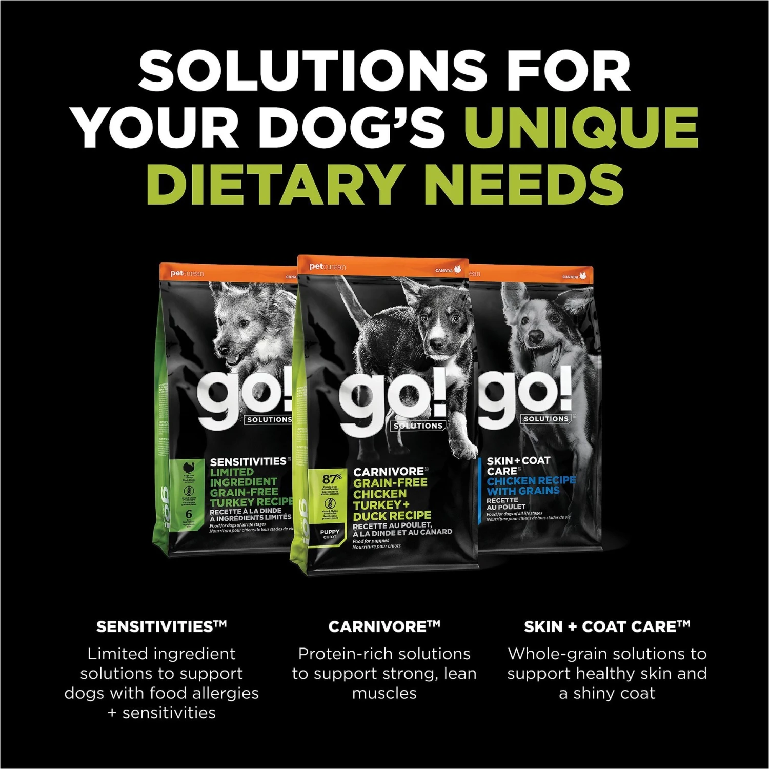 Go! Solutions Carnivore Grain-Free Chicken, Turkey + Duck Puppy Recipe Dry Dog Food 6 Go! Solutions Carnivore Grain-Free Chicken, Turkey + Duck Puppy Recipe Dry Dog Food - Image 6