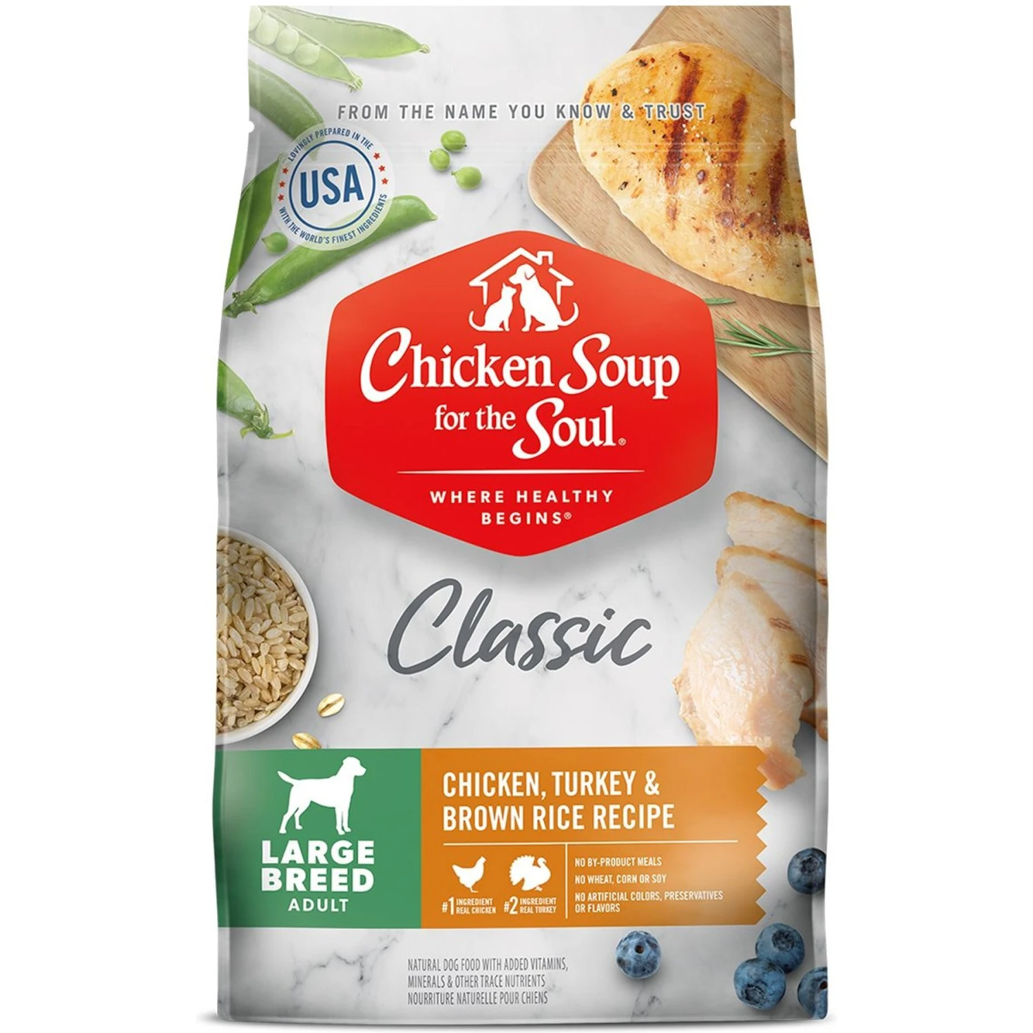 Chicken Soup For The Soul Large Breed Chicken, Turkey & Brown Rice Recipe Dry Dog Food 1 Chicken Soup For The Soul Large Breed Chicken, Turkey & Brown Rice Recipe Dry Dog Food