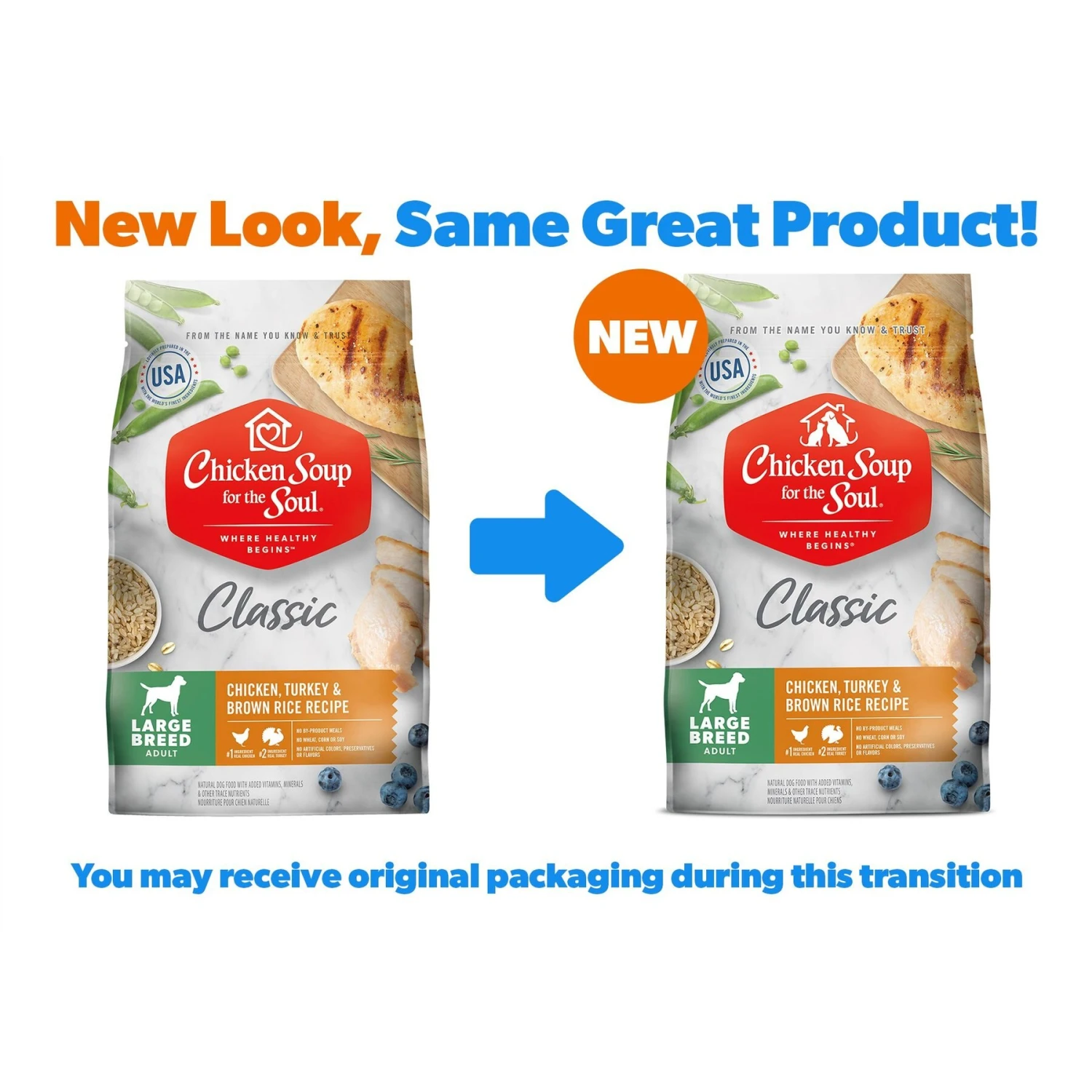 Chicken Soup For The Soul Large Breed Chicken, Turkey & Brown Rice Recipe Dry Dog Food 2 Chicken Soup For The Soul Large Breed Chicken, Turkey & Brown Rice Recipe Dry Dog Food - Image 2