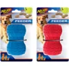 Nerf Dog Feeder Tire Dog Toy, Blue/Red, 2 Count