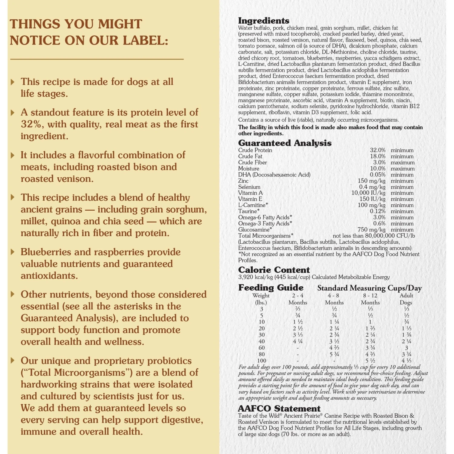 Taste Of The Wild Ancient Prairie With Ancient Grains Dry Dog Food 3 Taste Of The Wild Ancient Prairie With Ancient Grains Dry Dog Food - Image 3