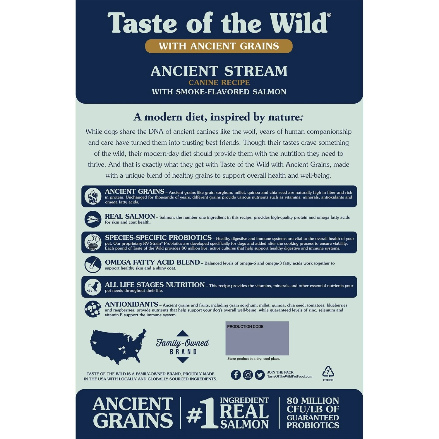 Taste Of The Wild Ancient Stream Smoke-Flavored Salmon With Ancient Grains Dry Dog Food 2 Taste Of The Wild Ancient Stream Smoke-Flavored Salmon With Ancient Grains Dry Dog Food - Image 2