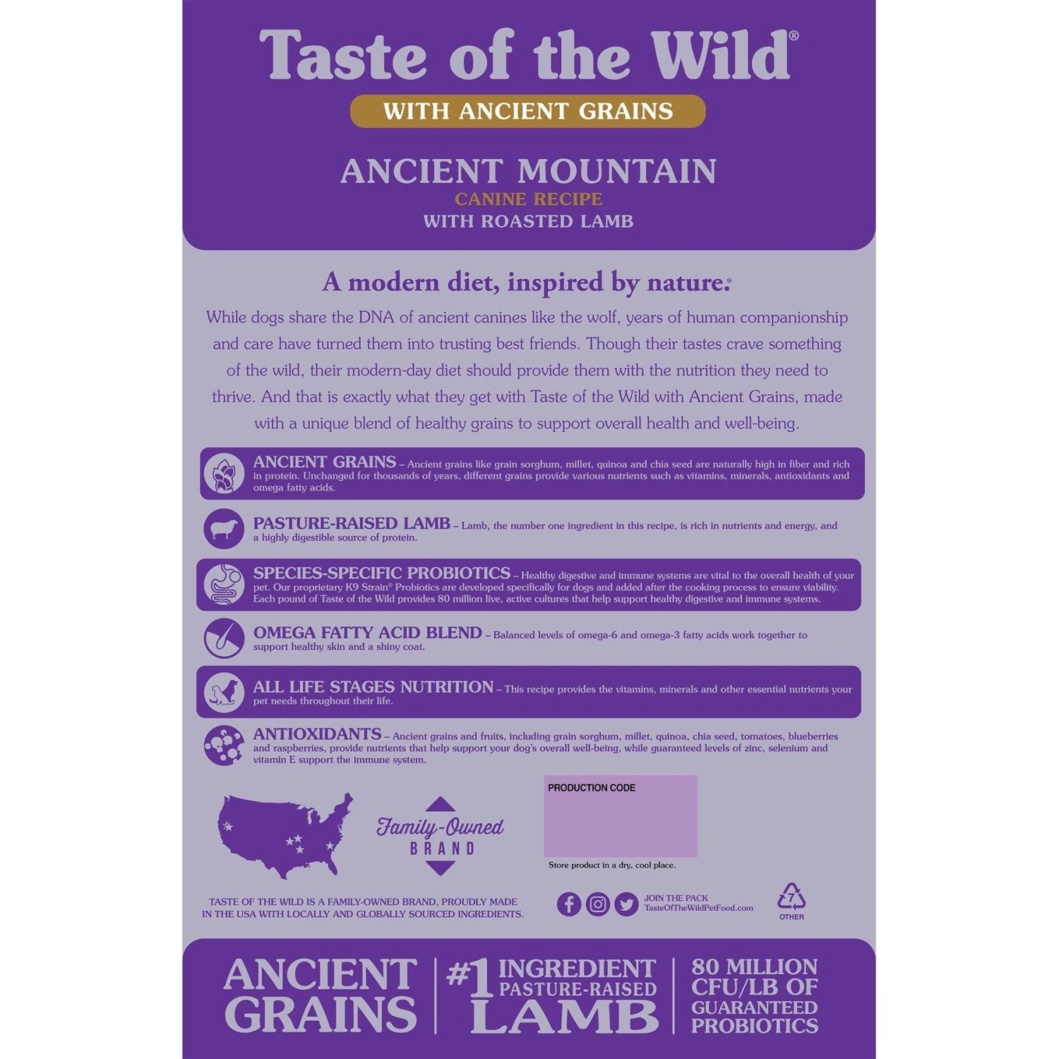 Taste Of The Wild Ancient Mountain With Ancient Grains Dry Dog Food 2 Taste Of The Wild Ancient Mountain With Ancient Grains Dry Dog Food - Image 2