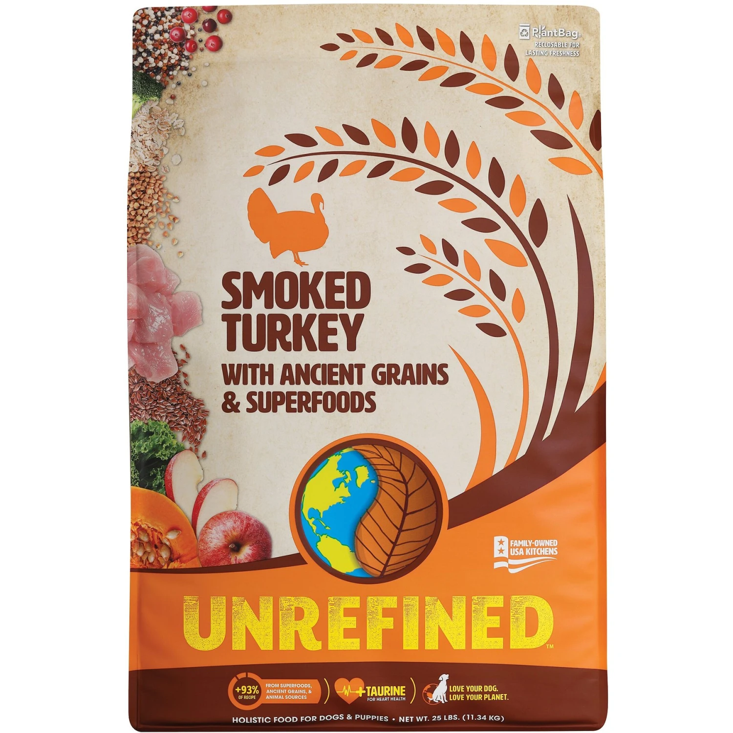 Earthborn Holistic Unrefined Smoked Turkey With Ancient Grains & Superfoods Dry Dog Food 1 Earthborn Holistic Unrefined Smoked Turkey With Ancient Grains & Superfoods Dry Dog Food
