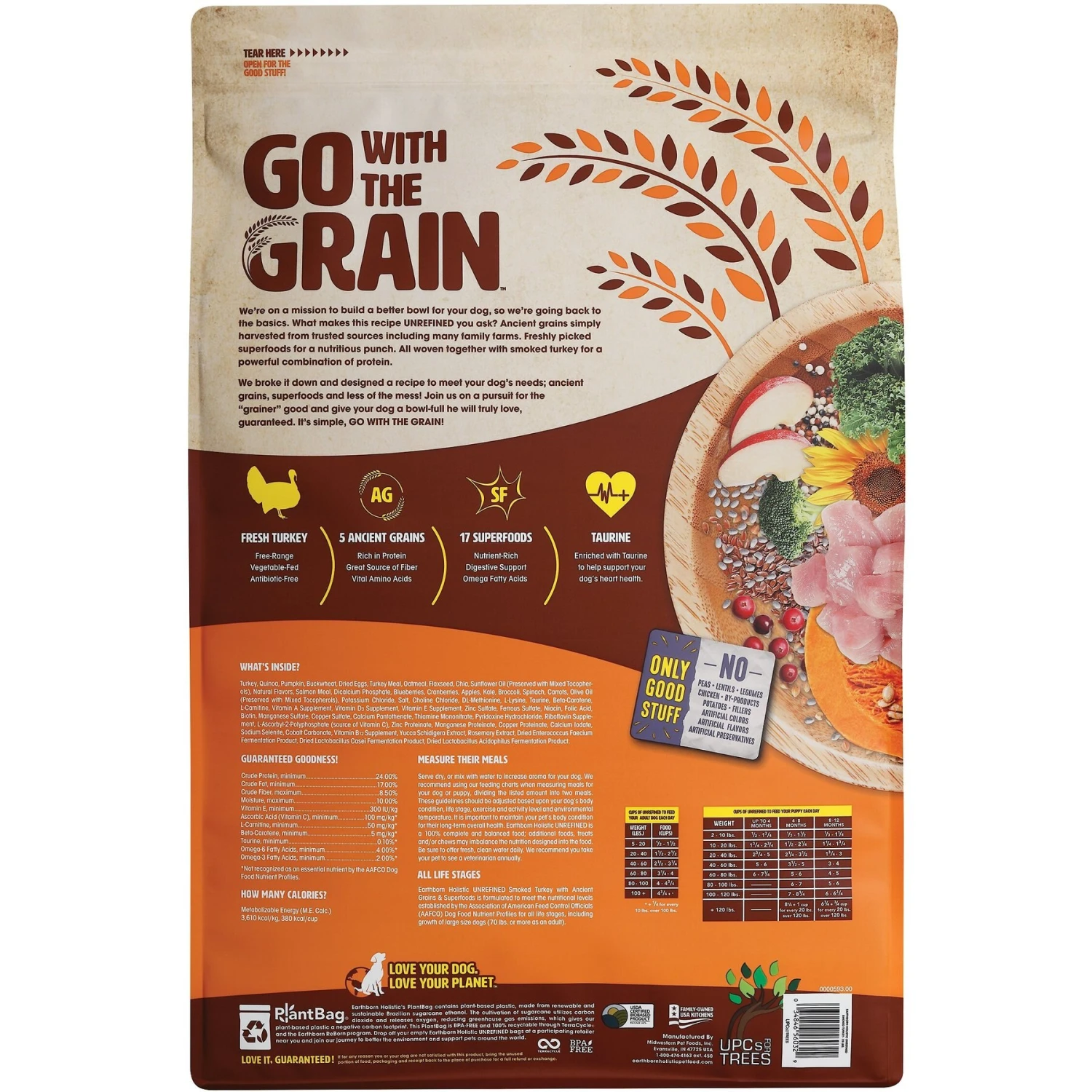 Earthborn Holistic Unrefined Smoked Turkey With Ancient Grains & Superfoods Dry Dog Food 2 Earthborn Holistic Unrefined Smoked Turkey With Ancient Grains & Superfoods Dry Dog Food - Image 2