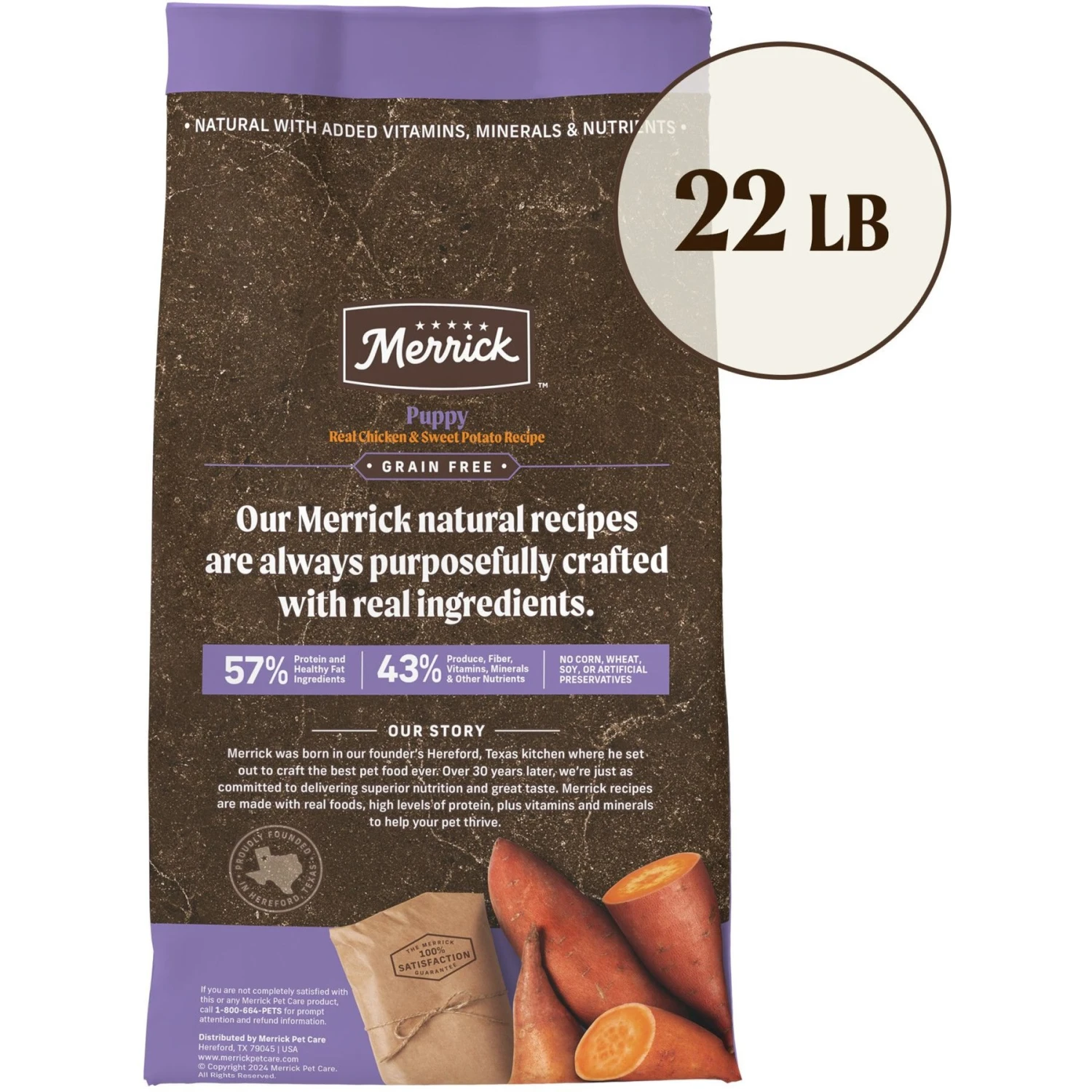 Merrick Grain-Free Dry Puppy Food Real Chicken & Sweet Potato Recipe 3 Merrick Grain-Free Dry Puppy Food Real Chicken & Sweet Potato Recipe - Image 3