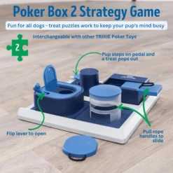 TRIXIE Poker Box 2 Activity Strategy Game Dog Toy -ROYAL CANIN Shop 207409 PT3. AC SS1800 V1686340004