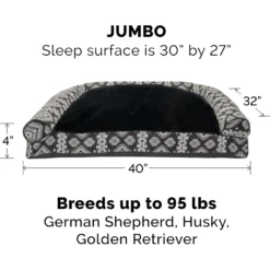 FurHaven Southwest Kilim Bolster Cat & Dog Bed -ROYAL CANIN Shop 213485 PT4. AC SS1800 V1687353921