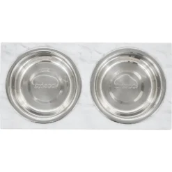 Frisco Marble Print Stainless Steel Double Elevated Dog Bowl -ROYAL CANIN Shop 216017 PT3. AC SS1800 V1591020397