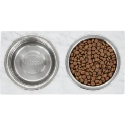 Frisco Marble Print Stainless Steel Double Elevated Dog Bowl -ROYAL CANIN Shop 216017 PT4. AC SS1800 V1591020400
