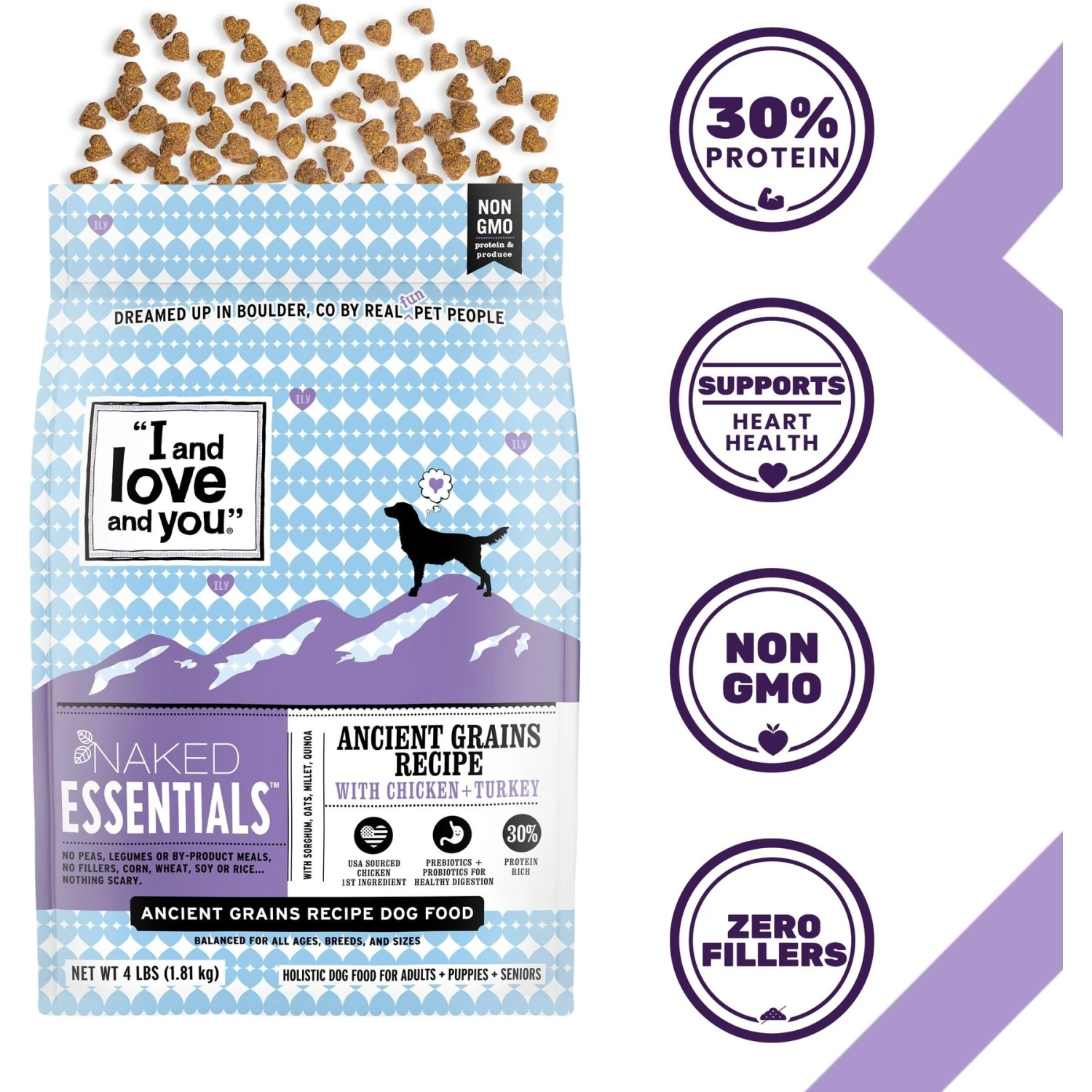 I And Love And You Naked Essentials Ancient Grain Chicken And Turkey Recipe Dry Dog Food 2 I And Love And You Naked Essentials Ancient Grain Chicken And Turkey Recipe Dry Dog Food - Image 2
