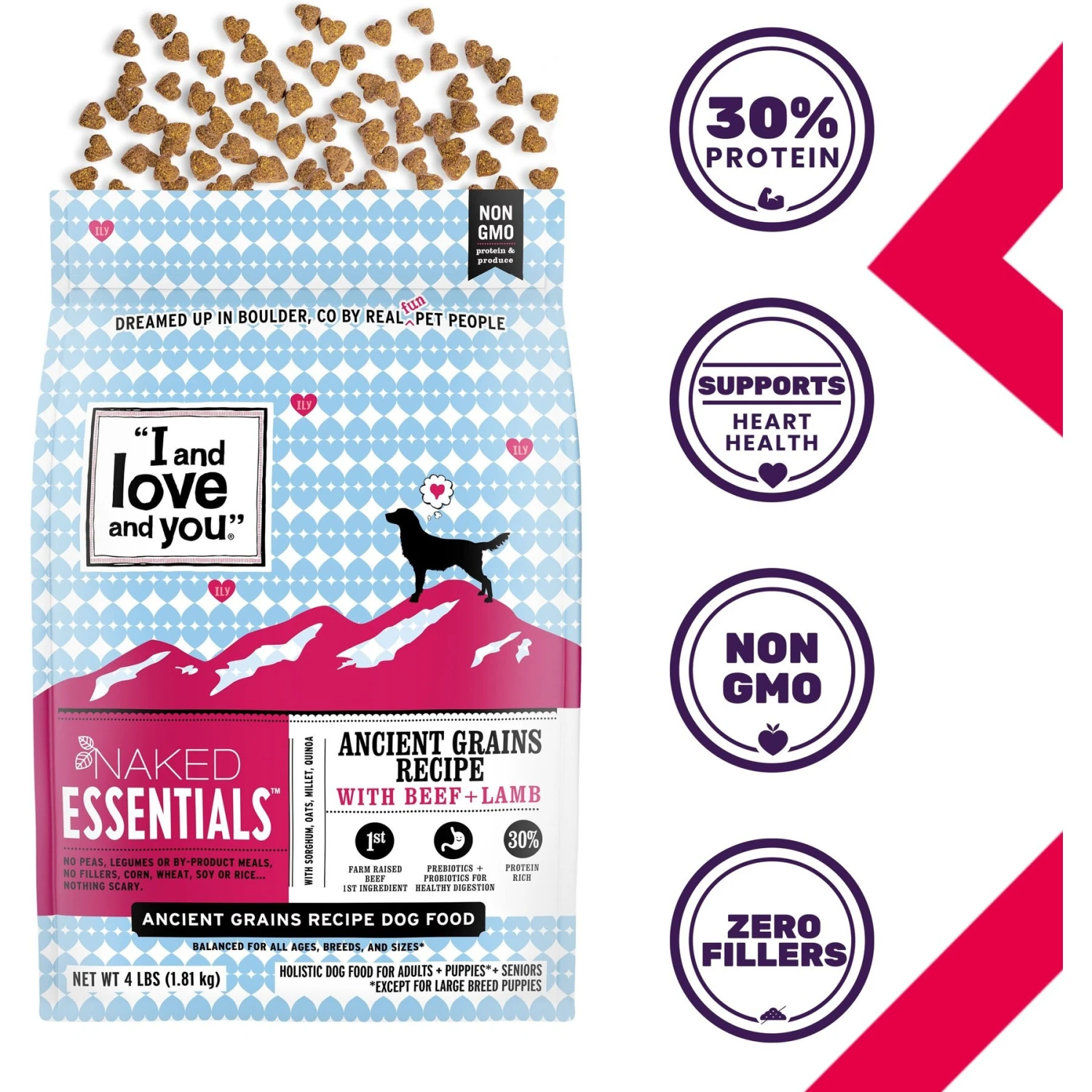 I And Love And You Naked Essentials Ancient Grain Beef And Lamb Recipe Dry Dog Food 2 I And Love And You Naked Essentials Ancient Grain Beef And Lamb Recipe Dry Dog Food - Image 2