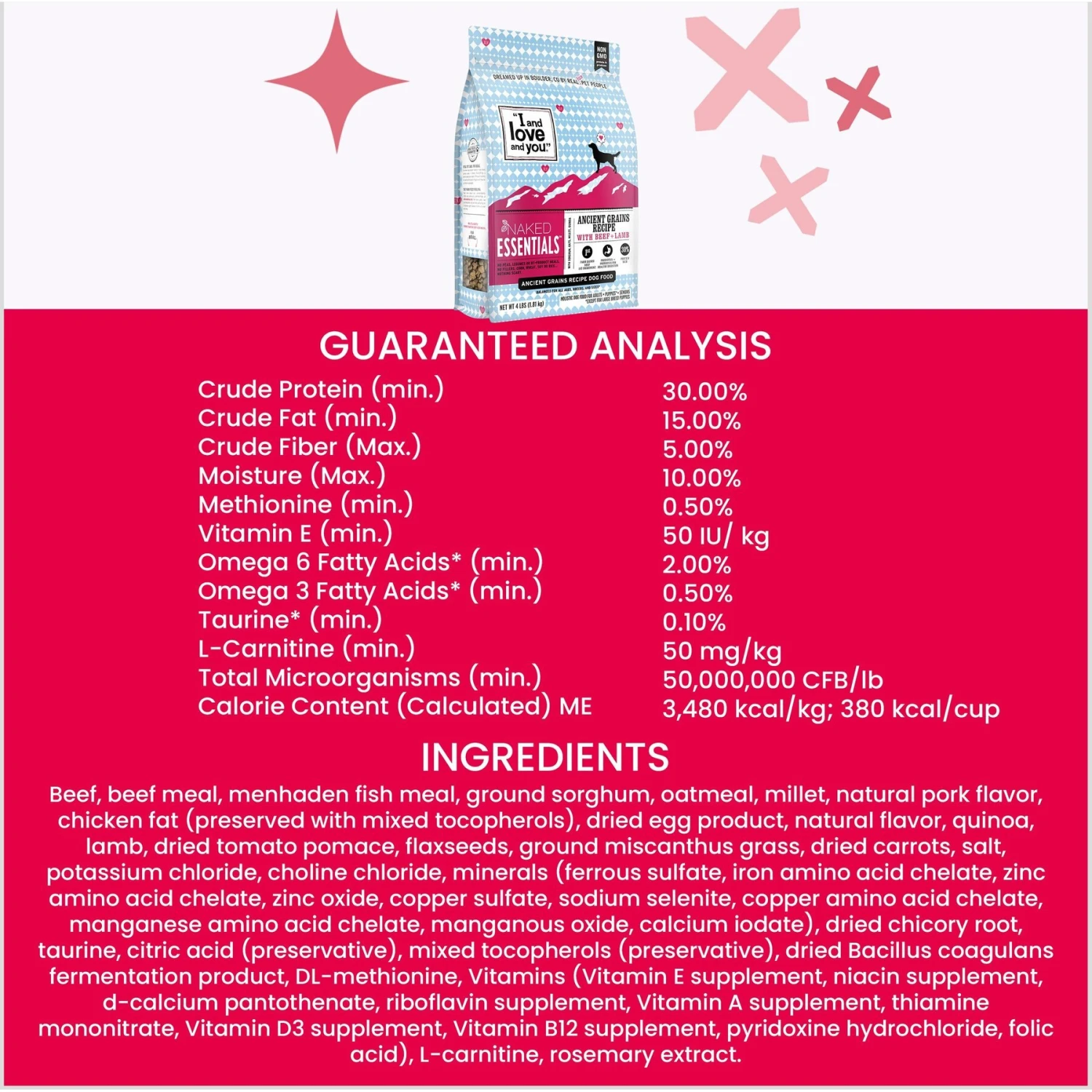 I And Love And You Naked Essentials Ancient Grain Beef And Lamb Recipe Dry Dog Food 7 I And Love And You Naked Essentials Ancient Grain Beef And Lamb Recipe Dry Dog Food - Image 7