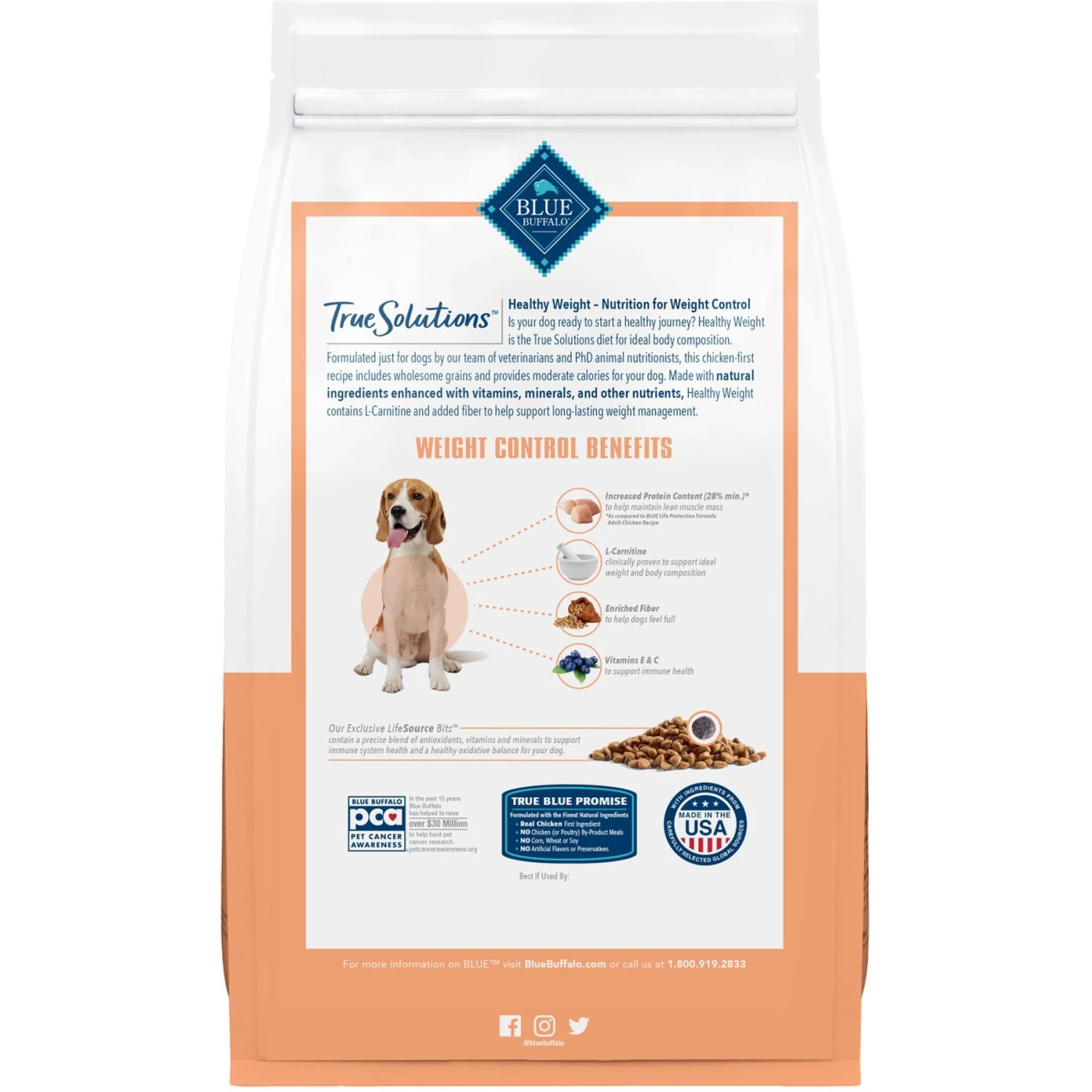 Blue Buffalo True Solutions Healthy Weight Natural Weight Control Chicken Adult Dry Dog Food 2 Blue Buffalo True Solutions Healthy Weight Natural Weight Control Chicken Adult Dry Dog Food - Image 2