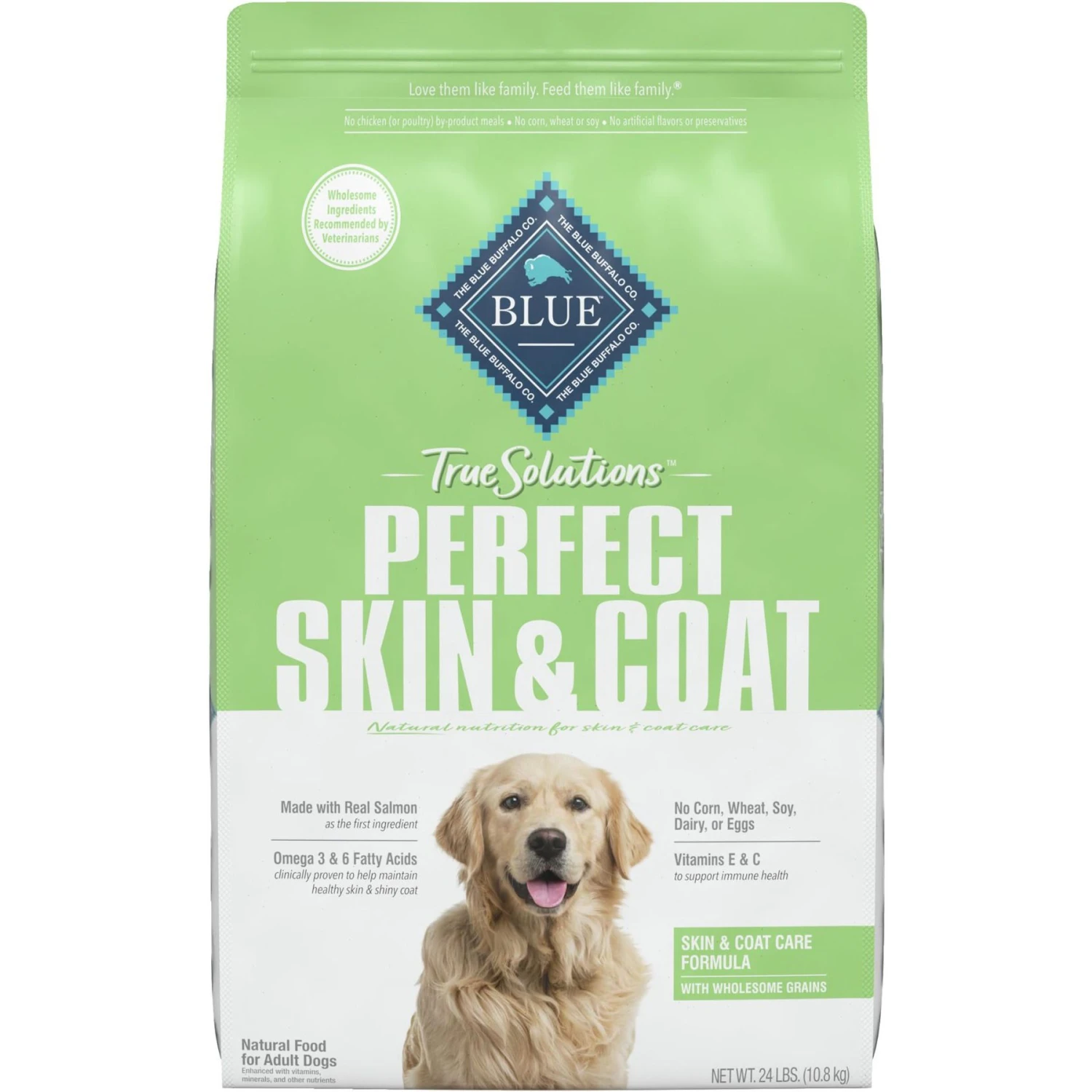 Blue Buffalo True Solutions Perfect Skin & Coat Natural Salmon Adult Dry Dog Food 1 Blue Buffalo True Solutions Perfect Skin & Coat Natural Salmon Adult Dry Dog Food