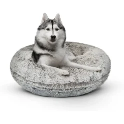 Bessie + Barnie Signature Bagel Bolster Cat & Dog Bed With Removable Cover -ROYAL CANIN Shop 219333 PT2. AC SS1800 V1697762170