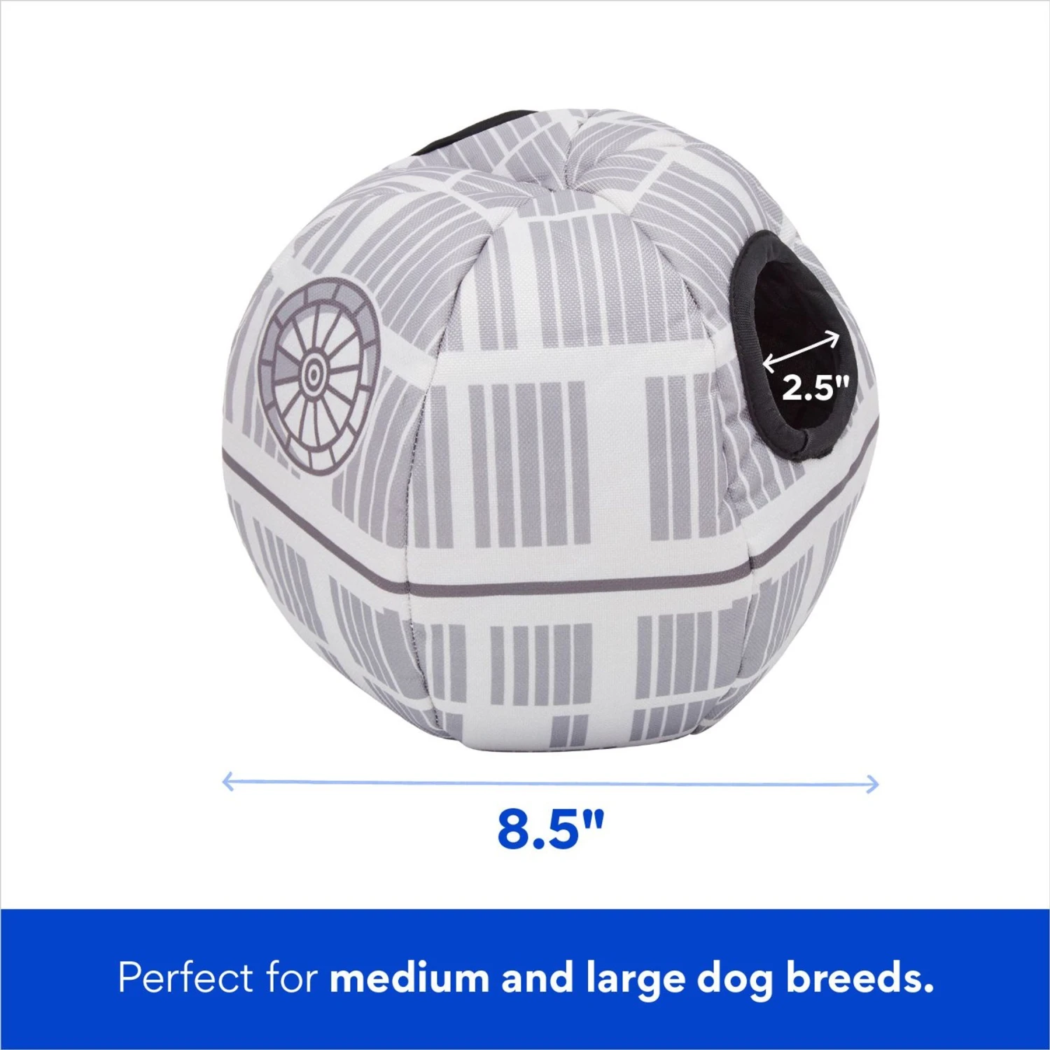 STAR WARS DEATH STAR Hide & Seek Puzzle Plush Squeaky Dog Toy 2 STAR WARS DEATH STAR Hide & Seek Puzzle Plush Squeaky Dog Toy - Image 2